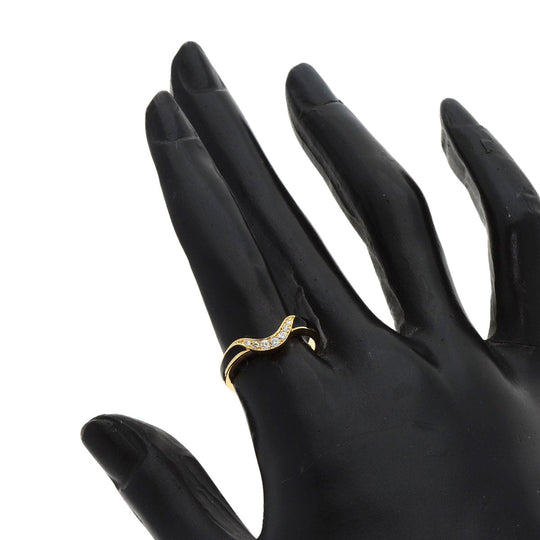 MIKIMOTO Ring 18K Yellow Gold gold Enamel diamond Women Used Authentic