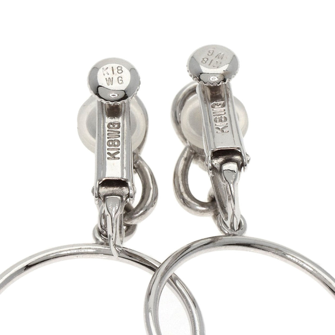 Carrera y Carrera Earring K18WG Silver Dolphin Circle