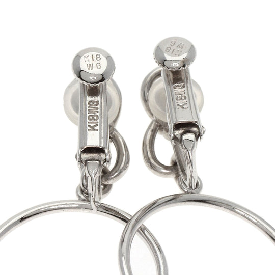 Carrera y Carrera Earring K18WG Silver Dolphin Circle