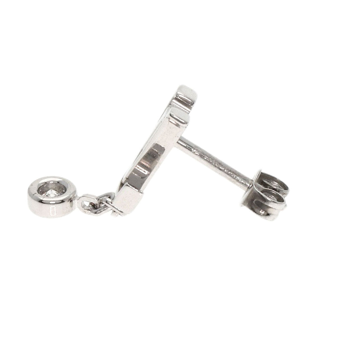 LOUIS VUITTON Pierce K18WG Silver Puce Idylle Blossom LV Diamond One side only Women Used Authentic