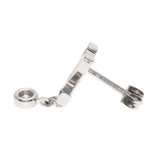LOUIS VUITTON Pierce K18WG Silver Puce Idylle Blossom LV Diamond One side only Women Used Authentic