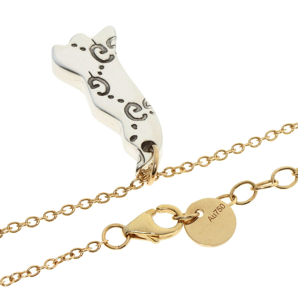 GUCCI Necklace SV Silver GG Ghost One side only