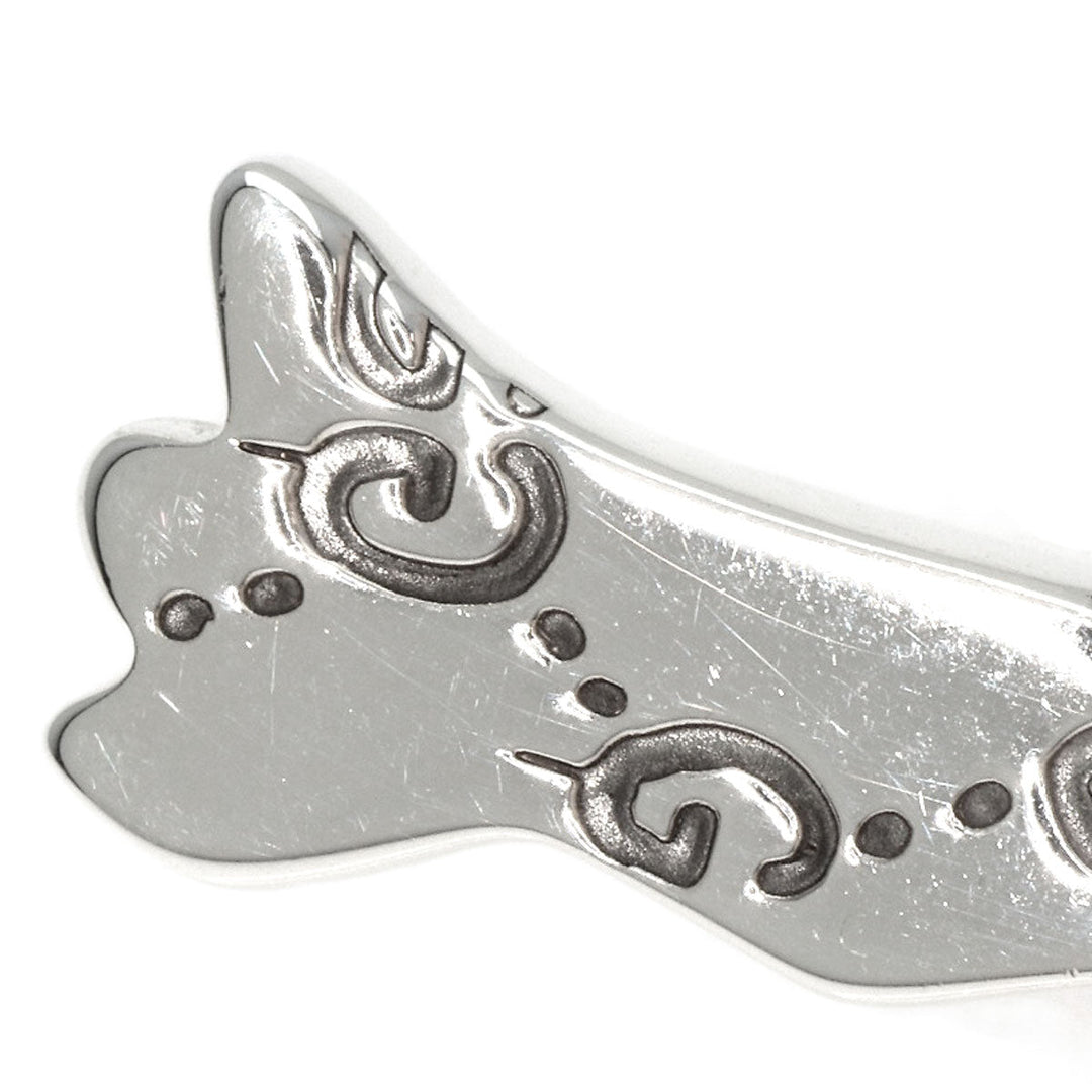 GUCCI Necklace SV Silver GG Ghost One side only