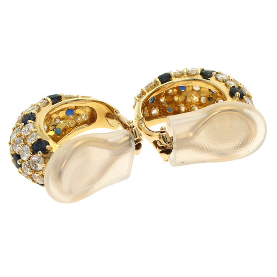TIFFANY&Co. Earring K18YG , 14K gold Sapphire diamond Women Used Authentic