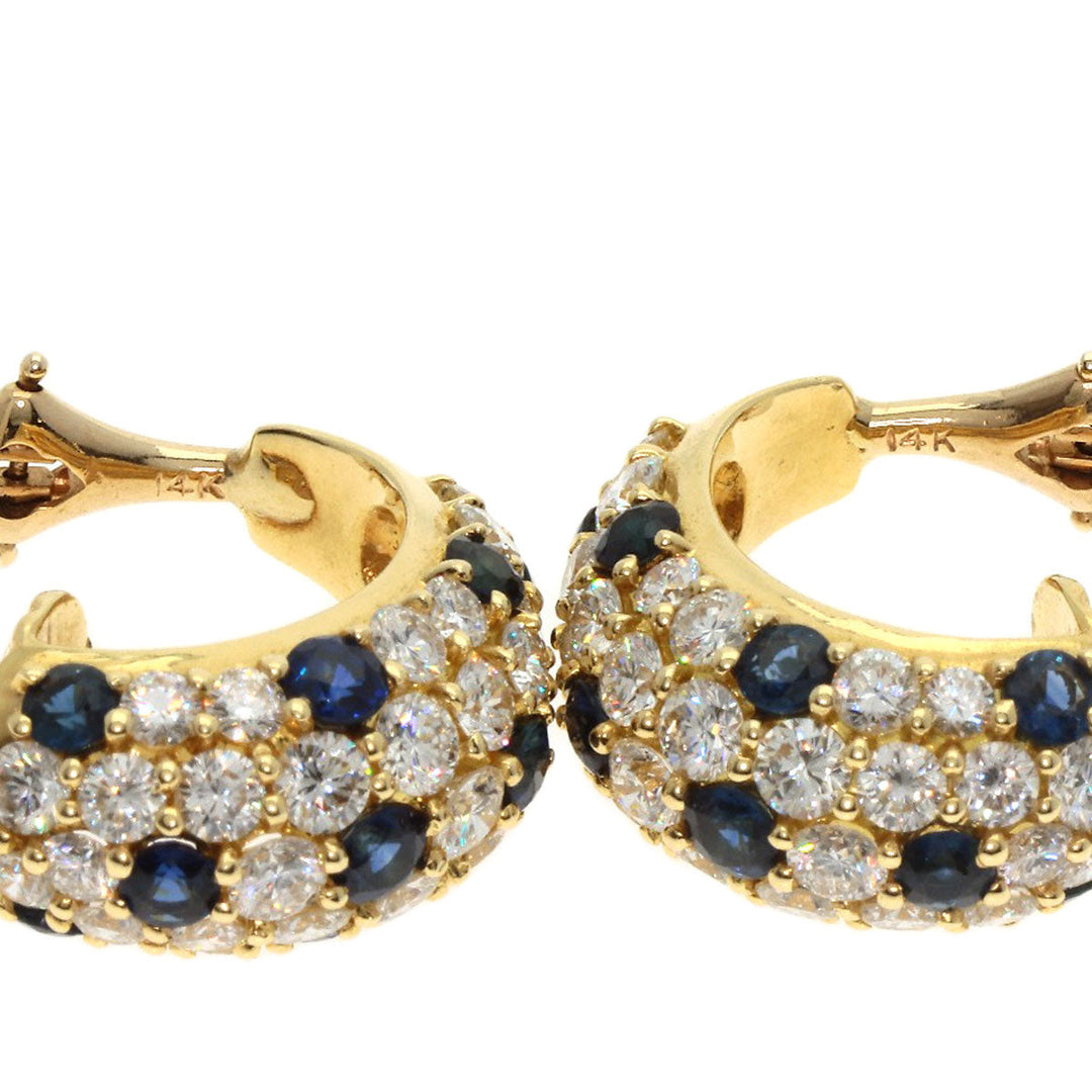 TIFFANY&Co. Earring K18YG , 14K gold Sapphire diamond Women Used Authentic