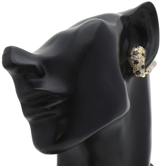 TIFFANY&Co. Earring K18YG , 14K gold Sapphire diamond Women Used Authentic