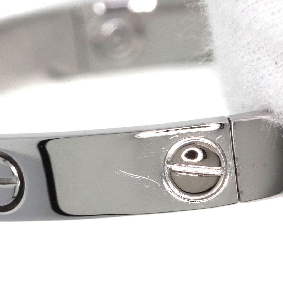 CARTIER bracelet K18WG Silver Love Bracelet with Driver #17 Women Used Authentic