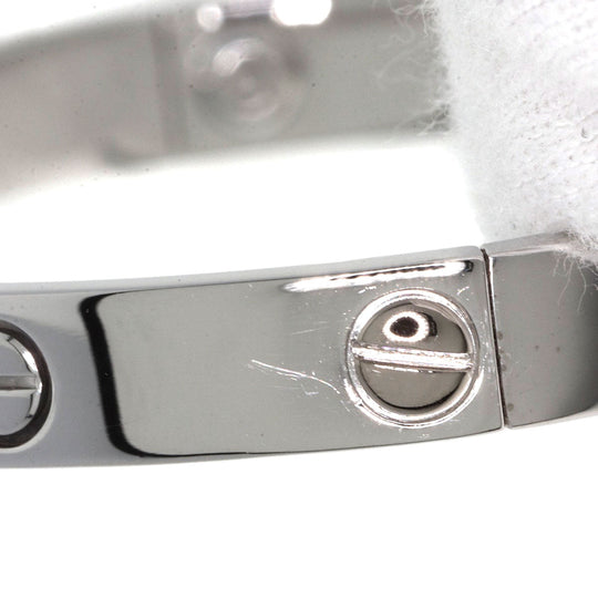 CARTIER bracelet K18WG Silver Love Bracelet with Driver #17 Women Used Authentic