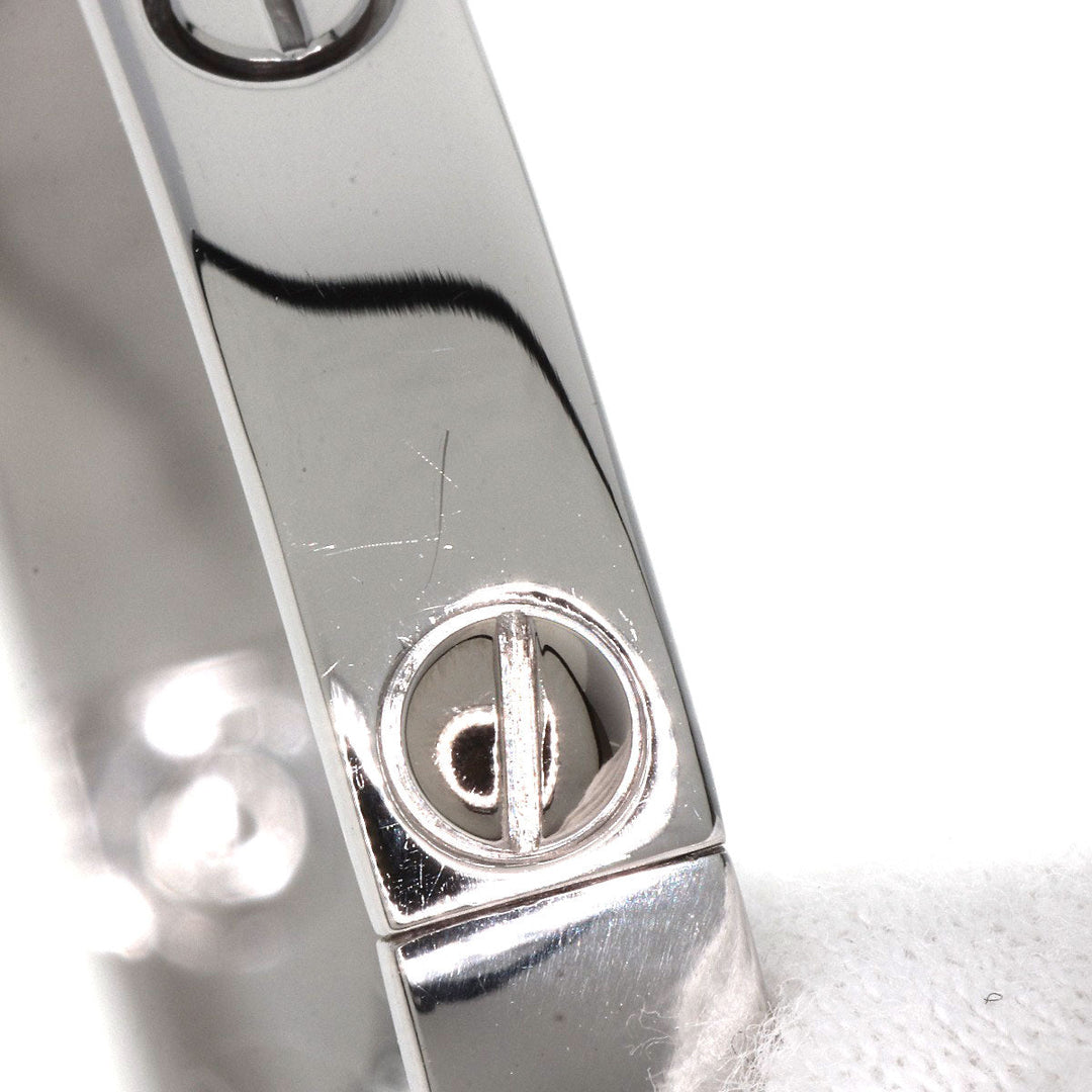 CARTIER bracelet K18WG Silver Love Bracelet with Driver #17 Women Used Authentic