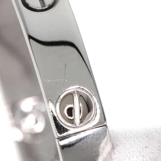 CARTIER bracelet K18WG Silver Love Bracelet with Driver #17 Women Used Authentic