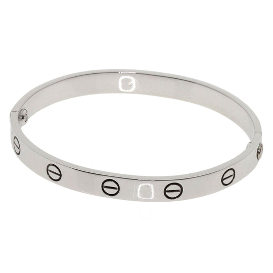 CARTIER bracelet K18WG Silver Love Bracelet with Driver #17 Women Used Authentic