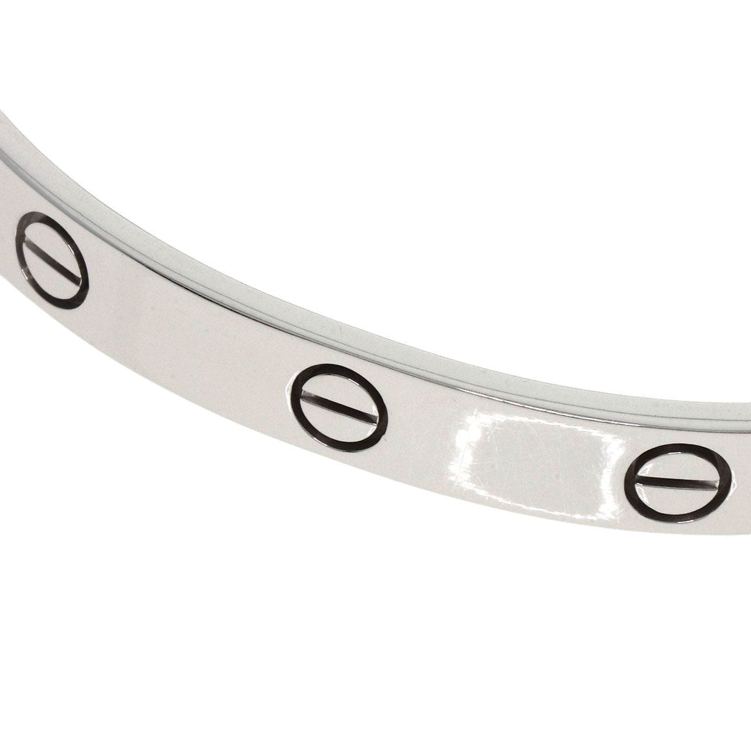 CARTIER bracelet K18WG Silver Love Bracelet with Driver #17 Women Used Authentic