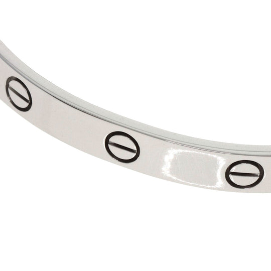 CARTIER bracelet K18WG Silver Love Bracelet with Driver #17 Women Used Authentic
