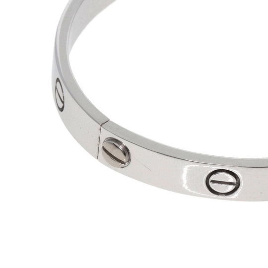 CARTIER bracelet K18WG Silver Love Bracelet with Driver #17 Women Used Authentic
