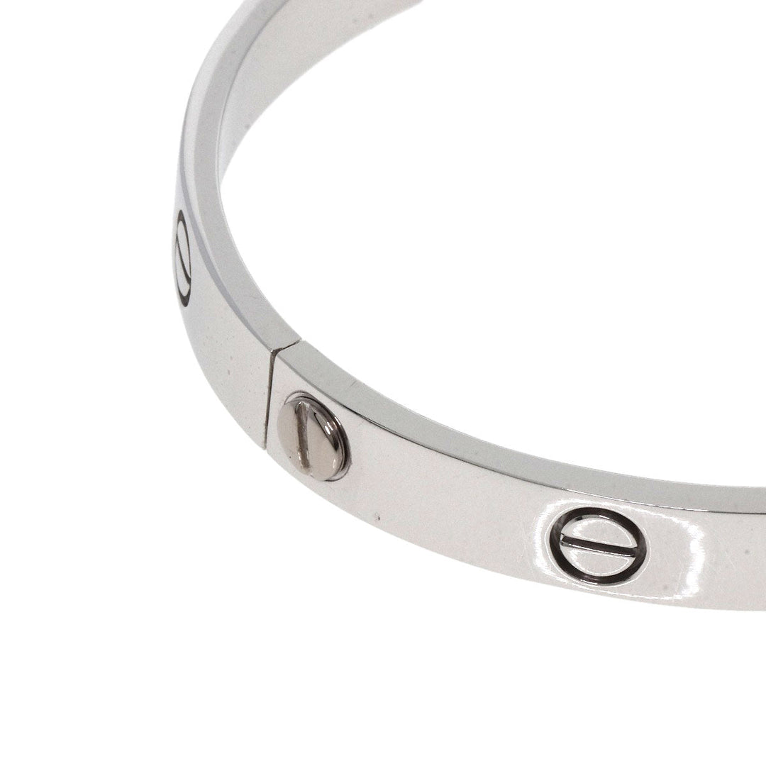 CARTIER bracelet K18WG Silver Love Bracelet with Driver #17 Women Used Authentic