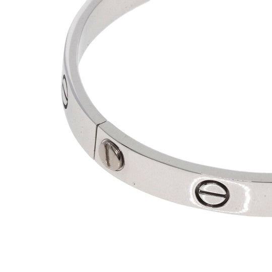 CARTIER bracelet K18WG Silver Love Bracelet with Driver #17 Women Used Authentic