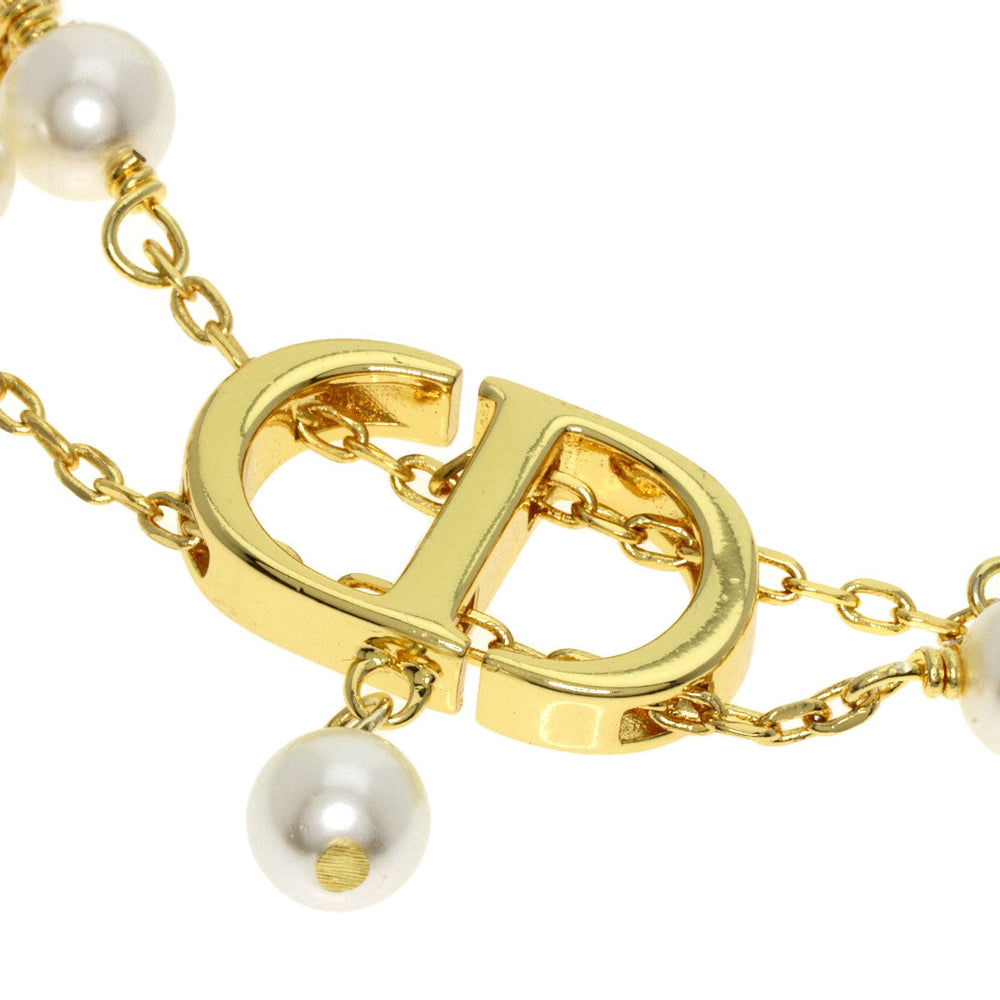 Dior bracelet Gold Plated gold Fake pearl Women Used Authentic