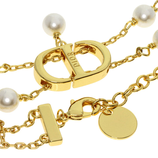Dior bracelet Gold Plated gold Fake pearl Women Used Authentic