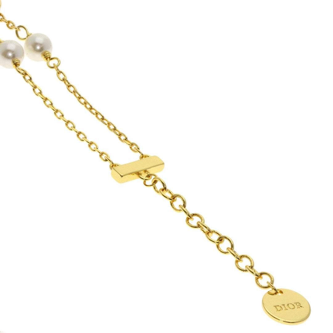 Dior bracelet Gold Plated gold Fake pearl Women Used Authentic