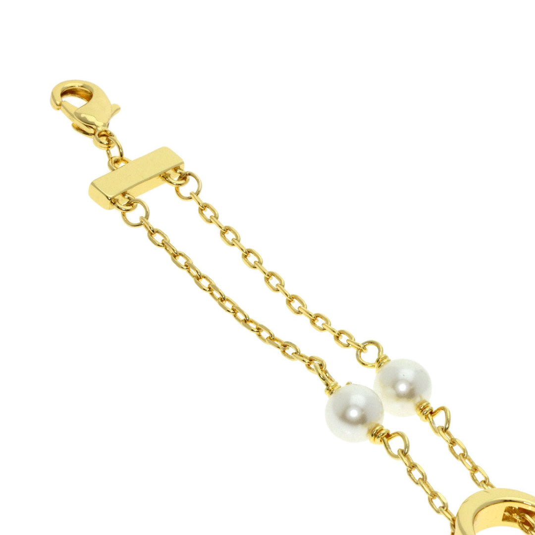 Dior bracelet Gold Plated gold Fake pearl Women Used Authentic