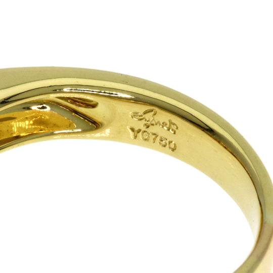 JUNE Ring 18K Yellow Gold gold Yellow sapphire diamond Women Used Authentic