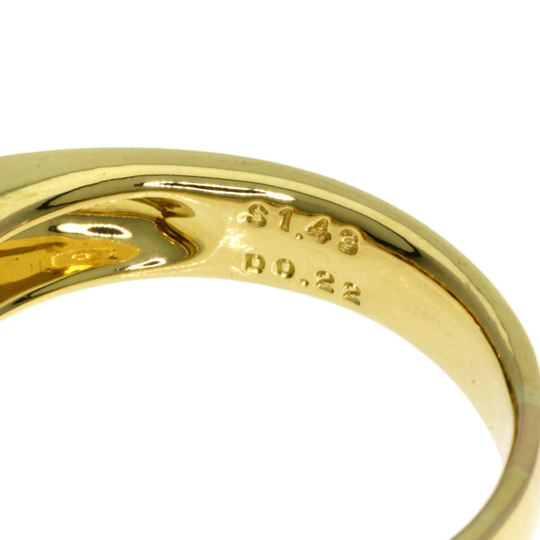 JUNE Ring 18K Yellow Gold gold Yellow sapphire diamond Women Used Authentic