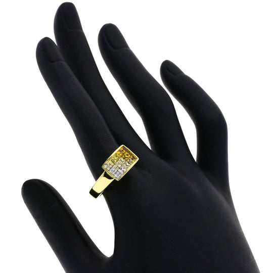 JUNE Ring 18K Yellow Gold gold Yellow sapphire diamond Women Used Authentic