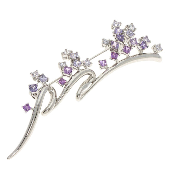 JUNE Brooch K18WG Silver sapphire