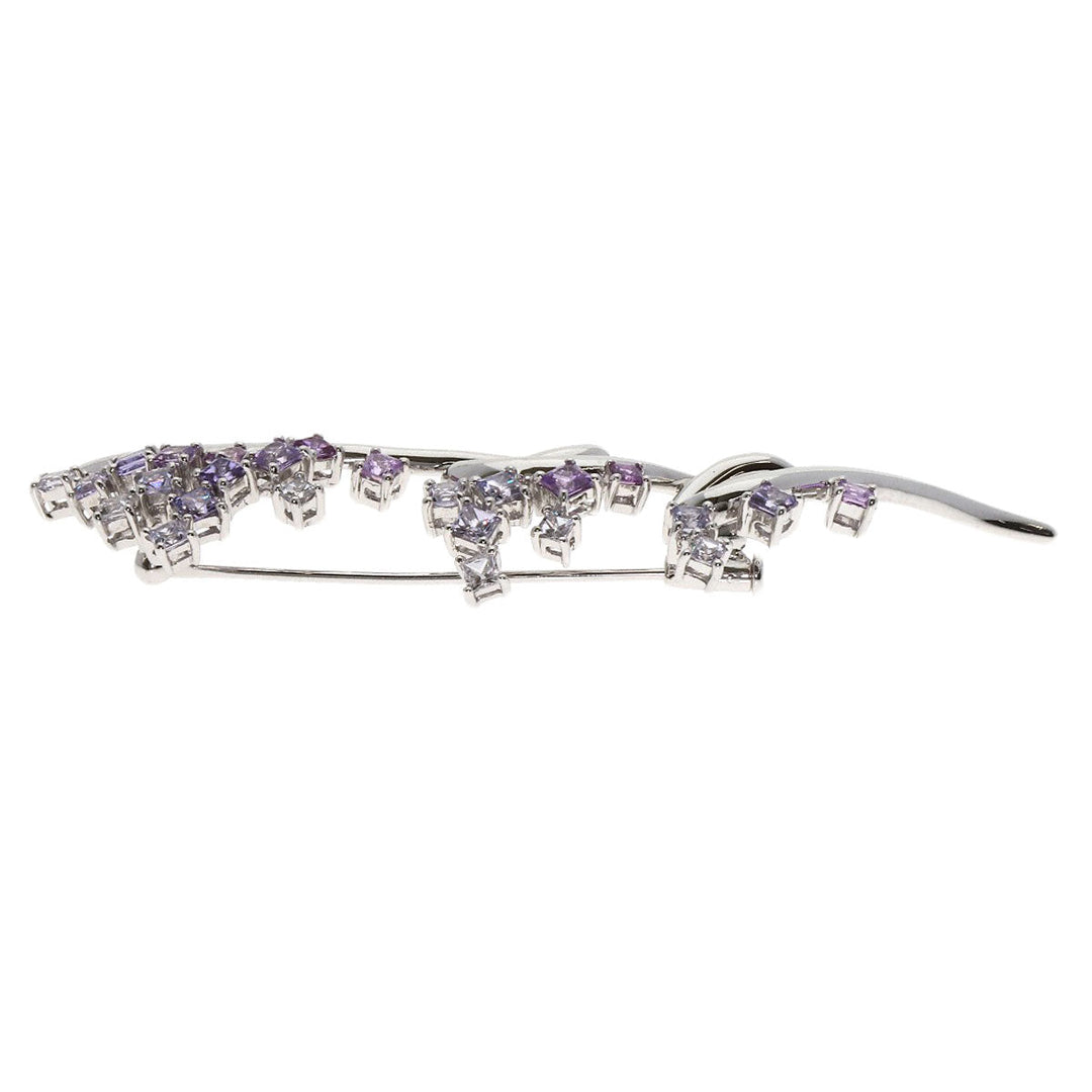 JUNE Brooch K18WG Silver sapphire