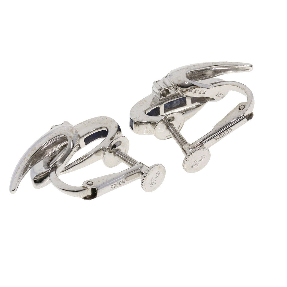 JUNE Earring K18WG Silver Sapphire diamond