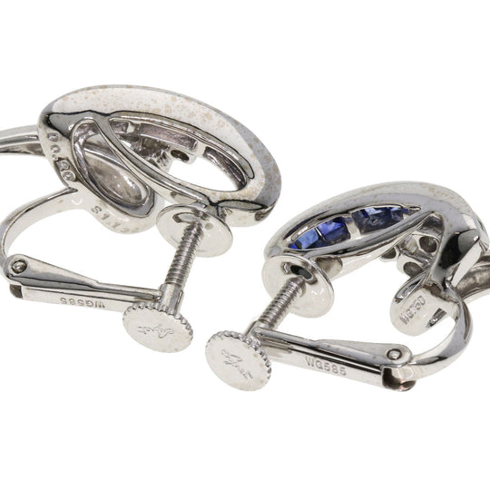 JUNE Earring K18WG Silver Sapphire diamond