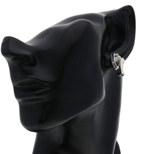 JUNE Earring K18WG Silver Sapphire diamond