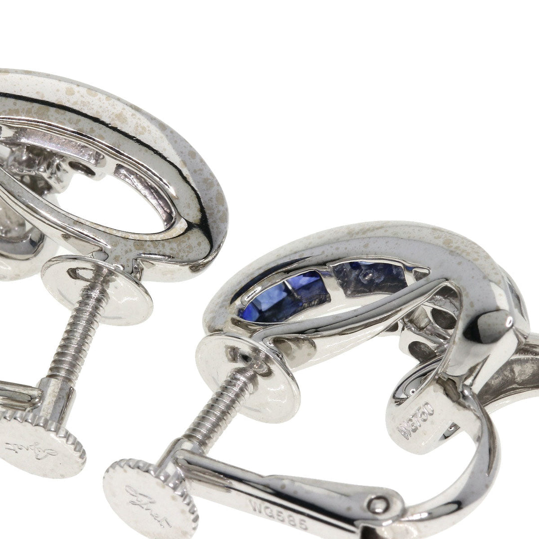 JUNE Earring K18WG Silver Sapphire diamond