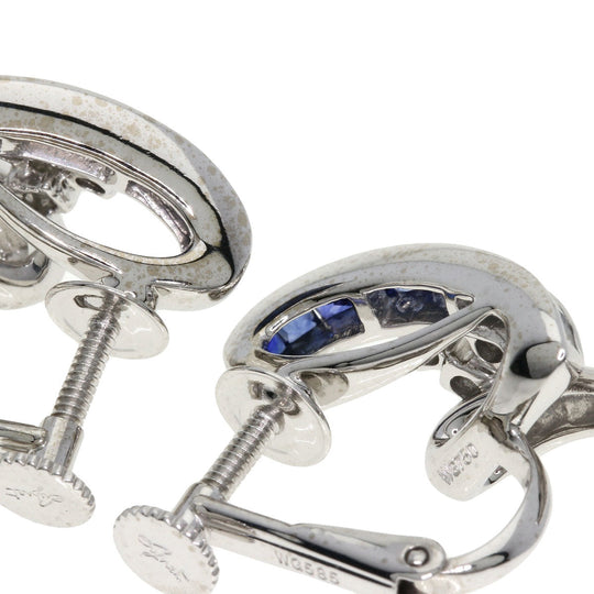 JUNE Earring K18WG Silver Sapphire diamond