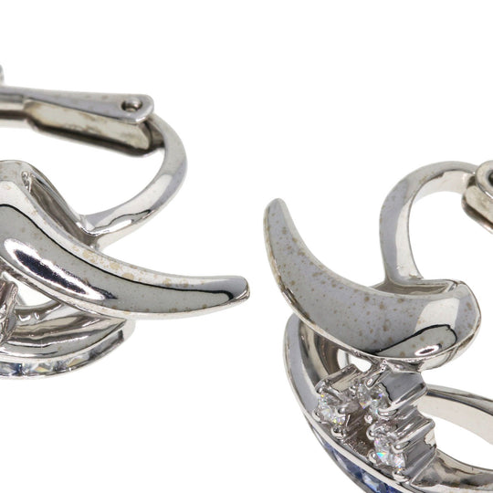 JUNE Earring K18WG Silver Sapphire diamond