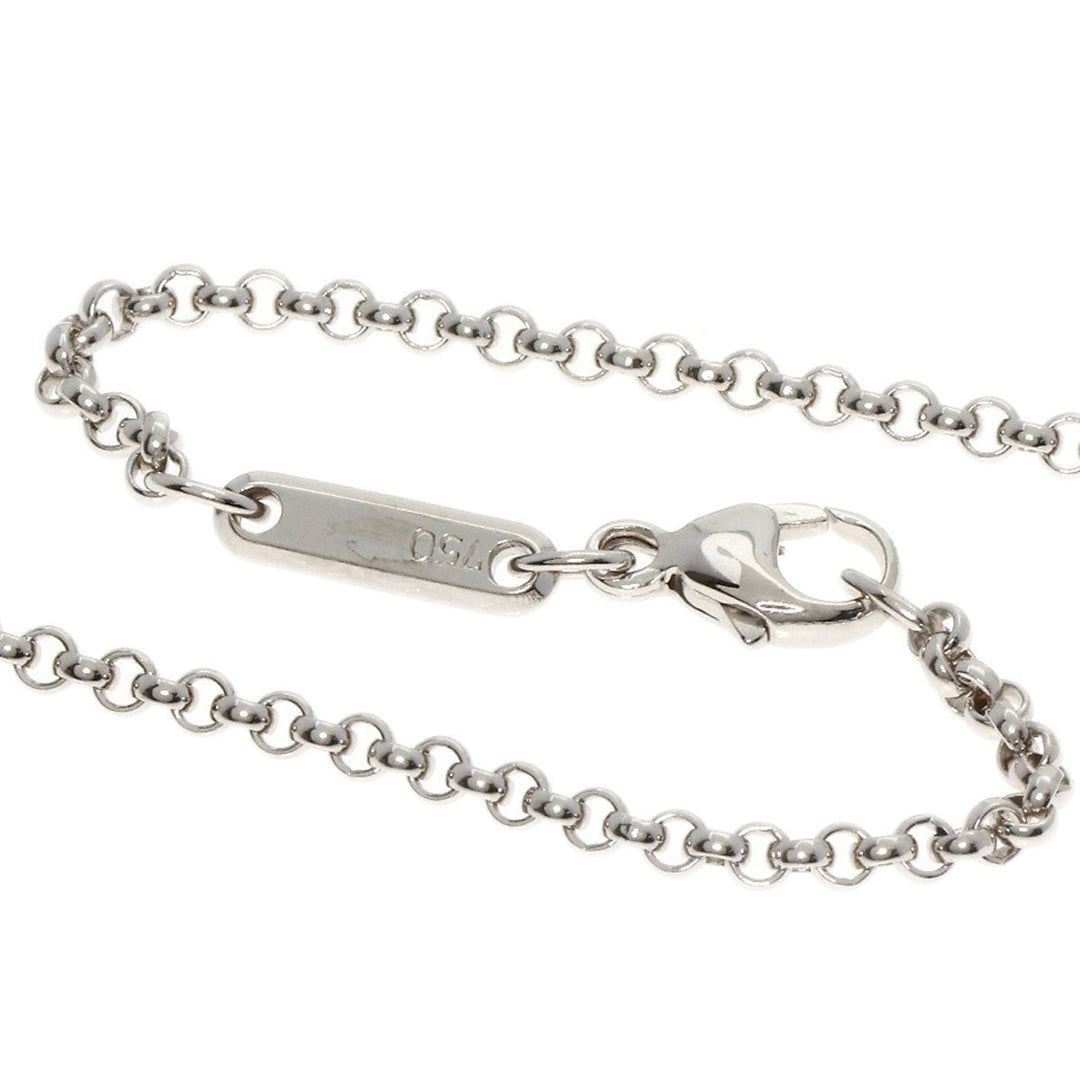 Chopard Necklace K18WG Silver Happy diamond cross Women Used Authentic