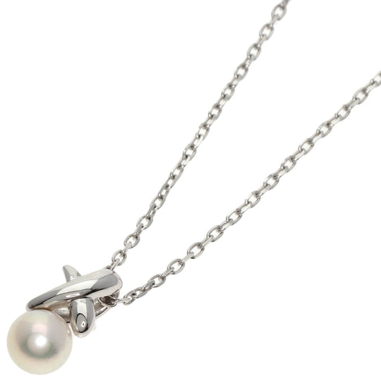 MIKIMOTO Necklace K18WG Silver Pearl