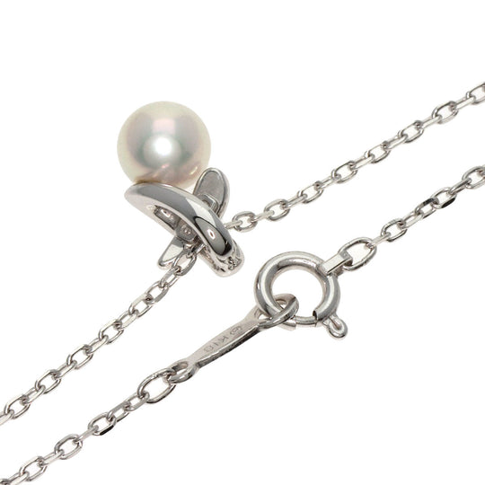 MIKIMOTO Necklace K18WG Silver Pearl