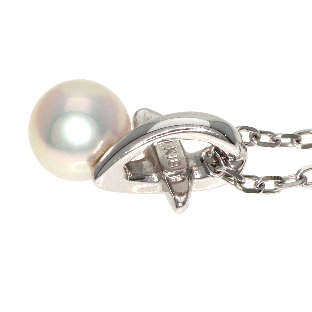 MIKIMOTO Necklace K18WG Silver Pearl
