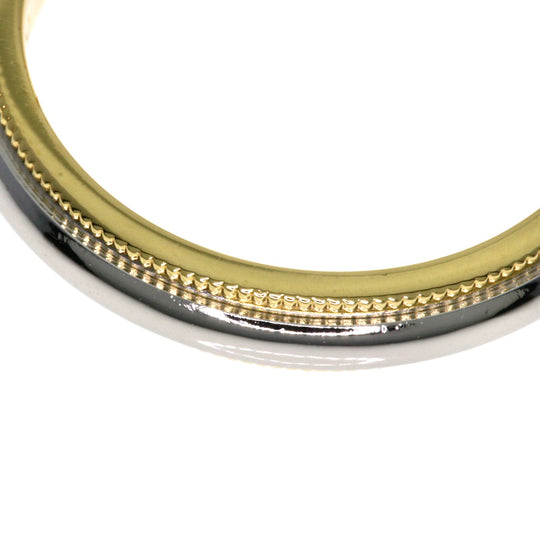 TIFFANY&Co. Ring PT950 , K18YG gold Milgrain Women Used Authentic