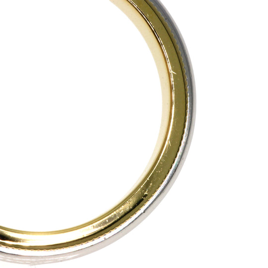 TIFFANY&Co. Ring PT950 , K18YG gold Milgrain Women Used Authentic