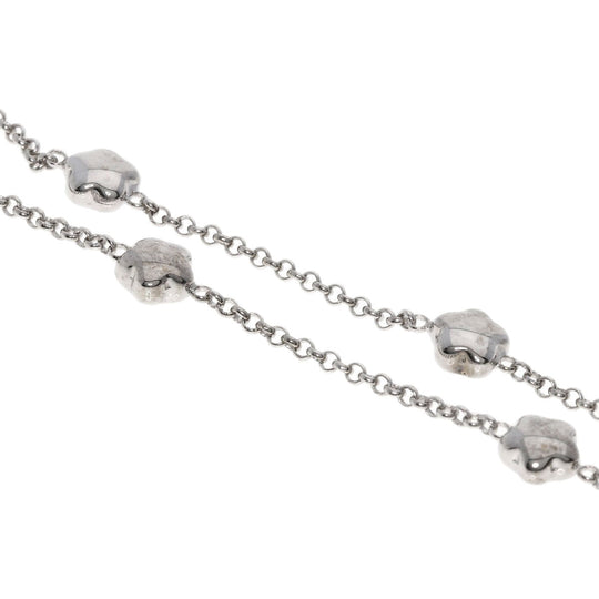 Ponte Vecchio Necklace K18WG Silver Star motif Women Used Authentic