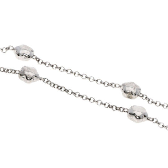 Ponte Vecchio Necklace K18WG Silver Star motif Women Used Authentic