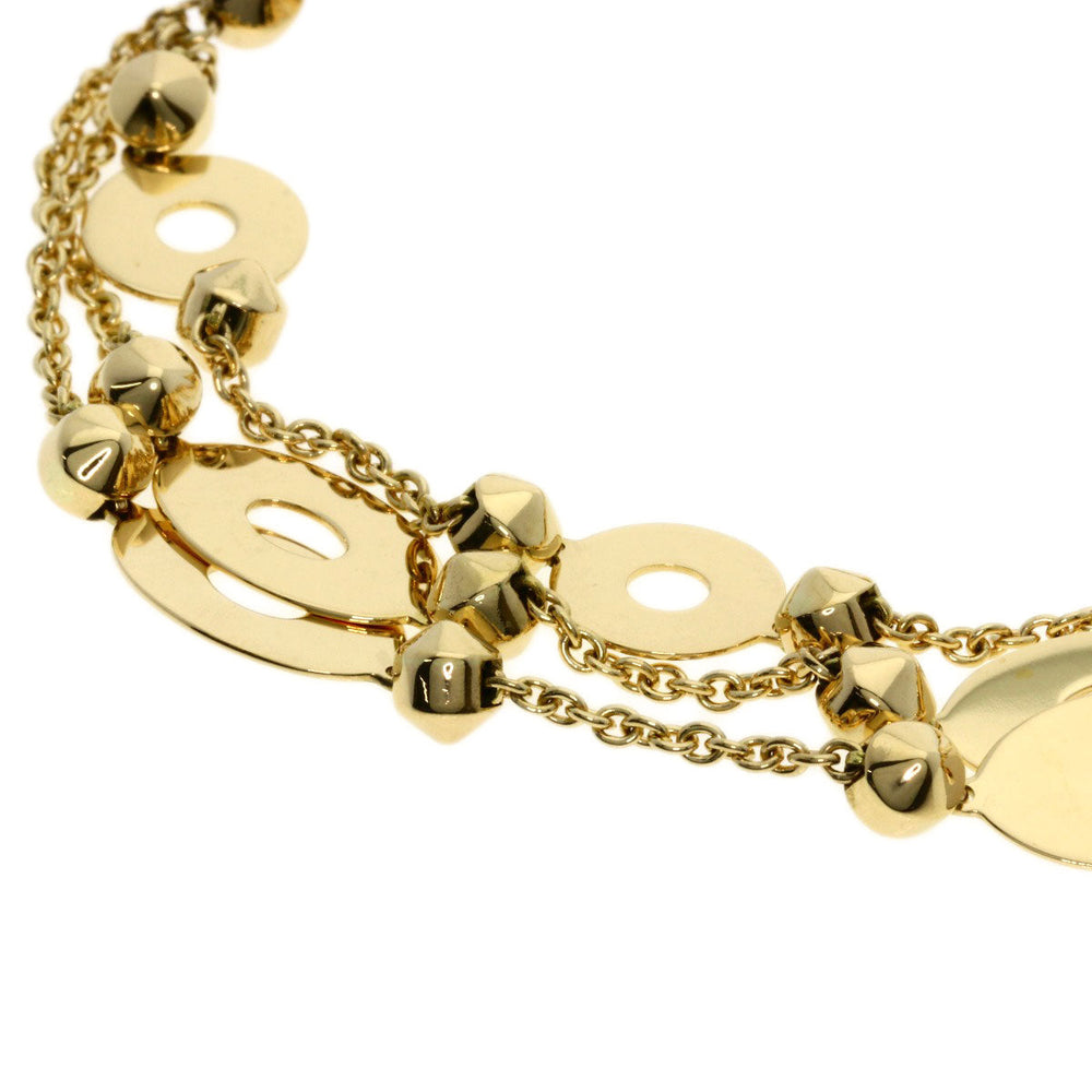 BVLGARI bracelet 18K Yellow Gold gold Lucia Stud 3 Row Women Used Authentic