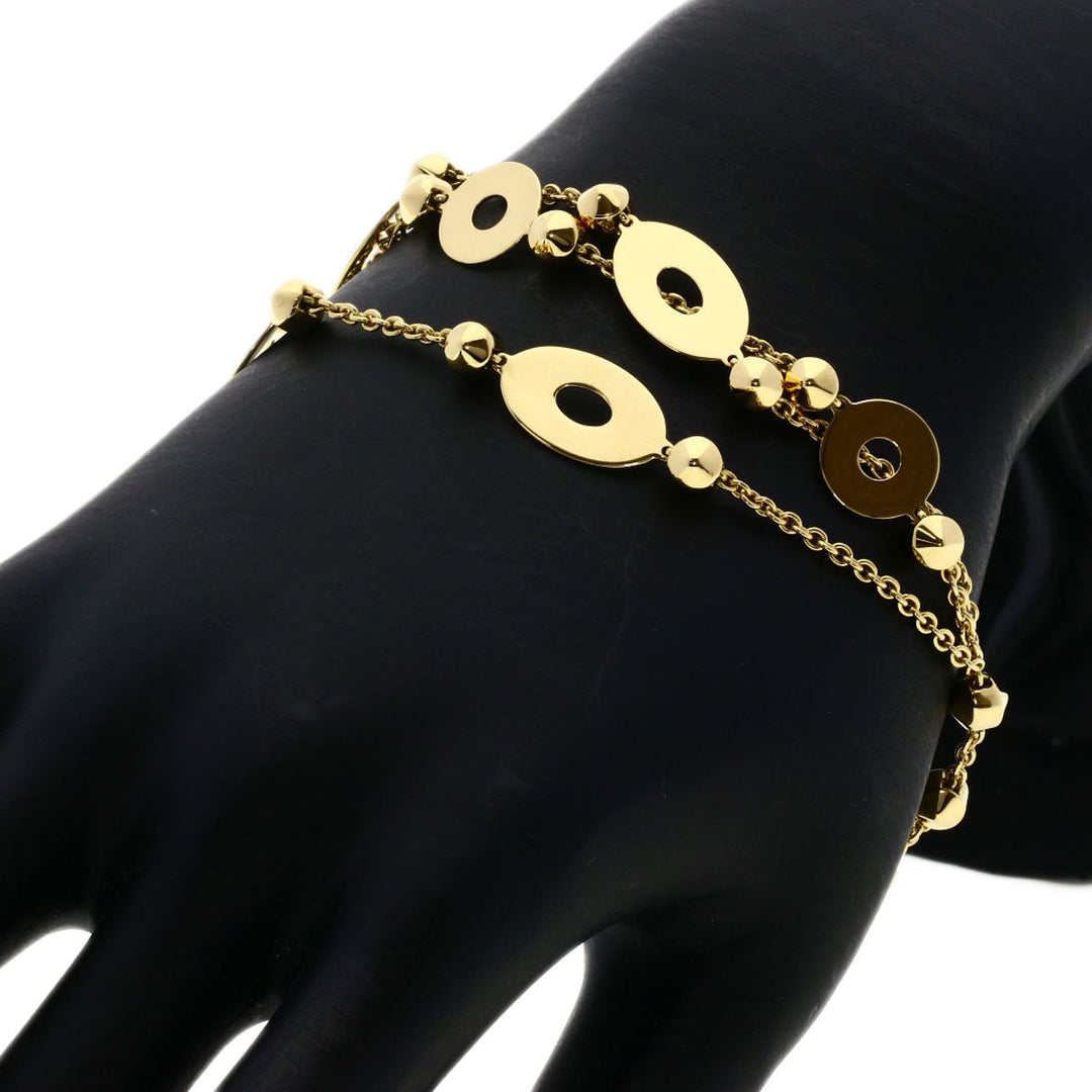 BVLGARI bracelet 18K Yellow Gold gold Lucia Stud 3 Row Women Used Authentic