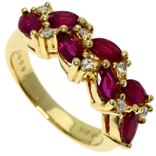 MIKIMOTO Ring 18K Yellow Gold gold Ruby diamond
