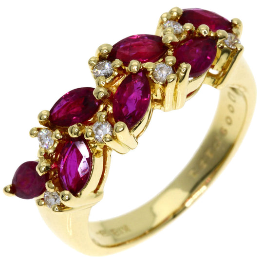 MIKIMOTO Ring 18K Yellow Gold gold Ruby diamond