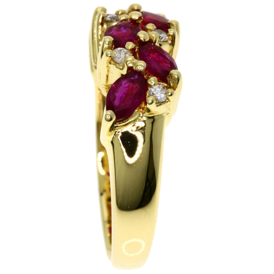 MIKIMOTO Ring 18K Yellow Gold gold Ruby diamond