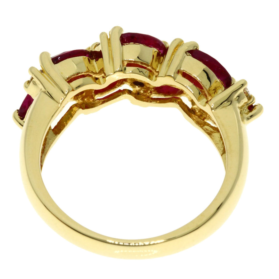 MIKIMOTO Ring 18K Yellow Gold gold Ruby diamond
