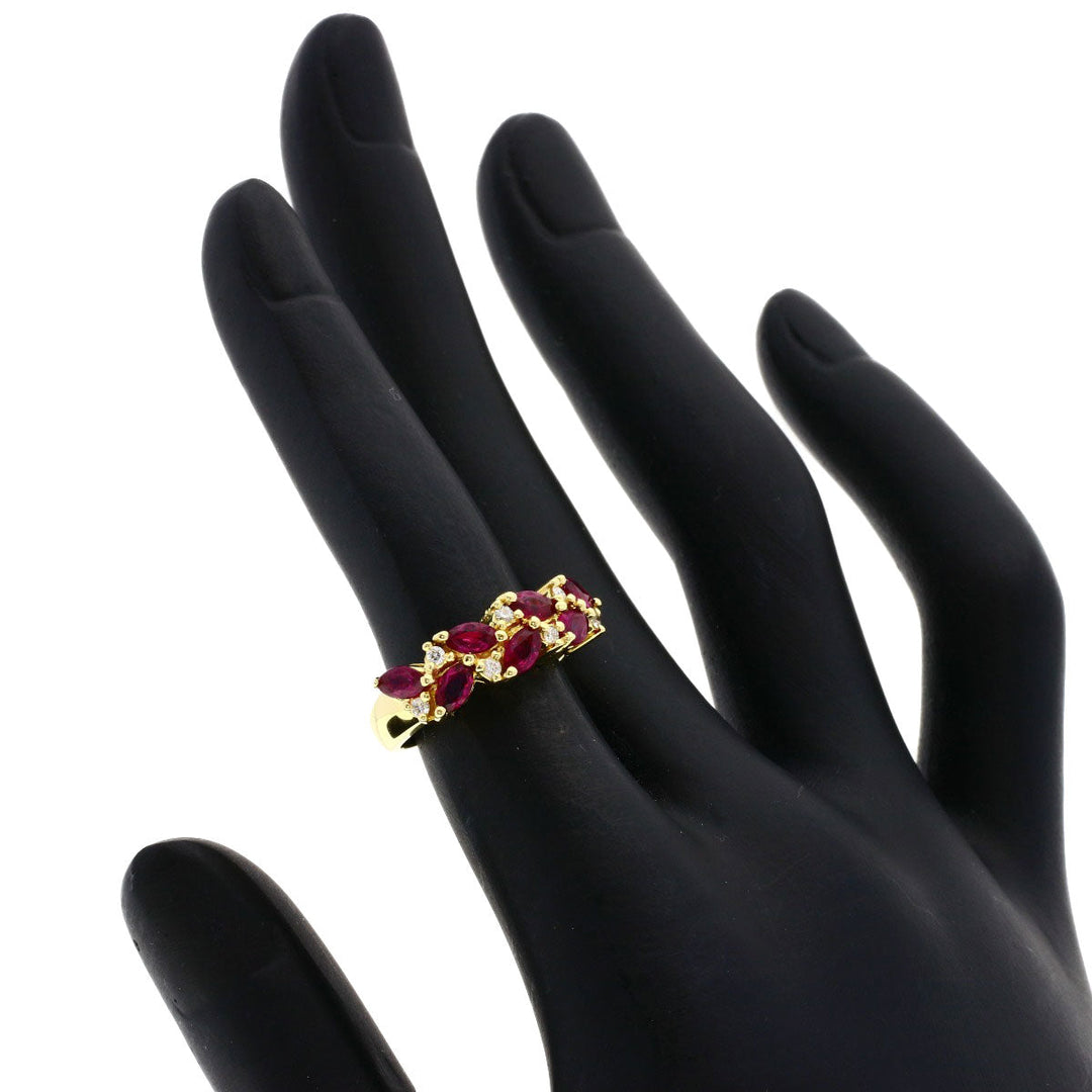 MIKIMOTO Ring 18K Yellow Gold gold Ruby diamond